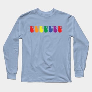 Colorful Cats Pride Rainbow Long Sleeve T-Shirt